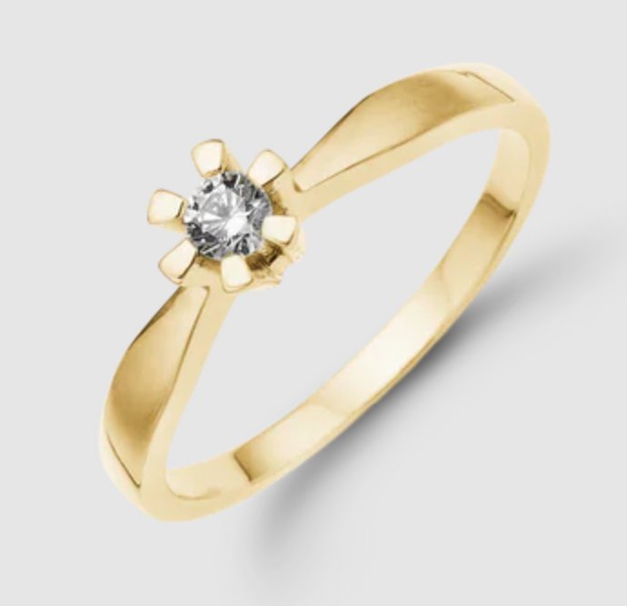 Eternity ring i 8kt. guld med 0,05 ct